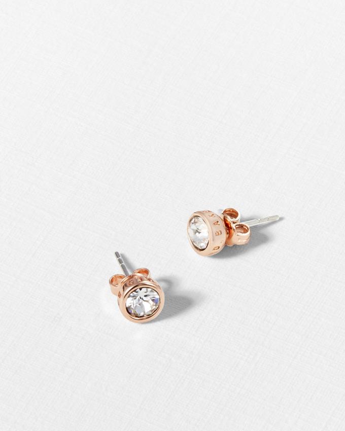 Boucles d'Oreilles Ted Baker Round Stud Argent Femme | TMU-50600736